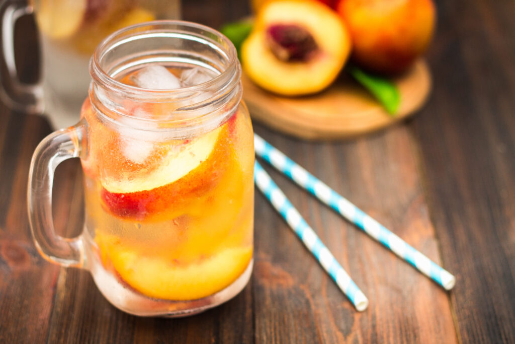 Peach Basil Mocktail